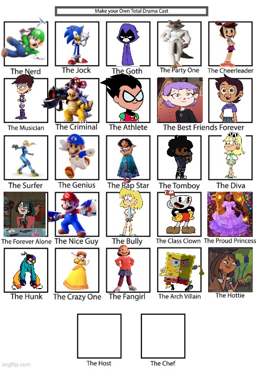 Total Drama Crossover: KCA Mode | image tagged in kids choice awards,the loud house,total drama,spongebob,teen titans go,super smash bros | made w/ Imgflip meme maker