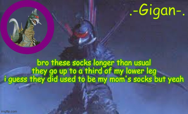 nj,m/l | bro these socks longer than usual
they go up to a third of my lower leg
i guess they did used to be my mom's socks but yeah | made w/ Imgflip meme maker