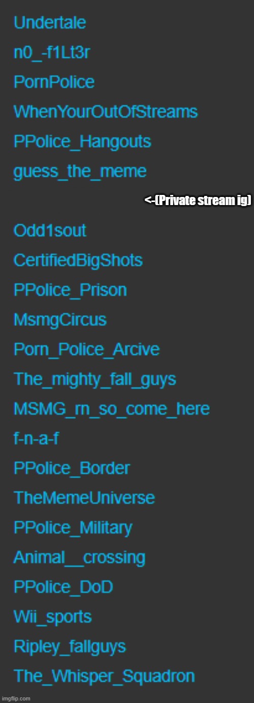 <-(Private stream ig) | made w/ Imgflip meme maker