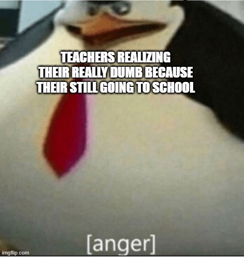 its true though | TEACHERS REALIZING THEIR REALLY DUMB BECAUSE THEIR STILL GOING TO SCHOOL | image tagged in anger | made w/ Imgflip meme maker