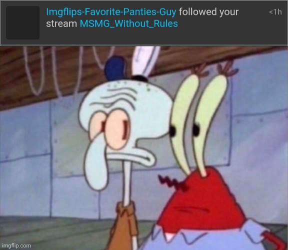 image tagged in squidward and mr krabs look at each other | made w/ Imgflip meme maker