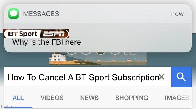 Please Don’t Cancel BT Sport! | How To Cancel A BT Sport Subscription | image tagged in why is the fbi here | made w/ Imgflip meme maker