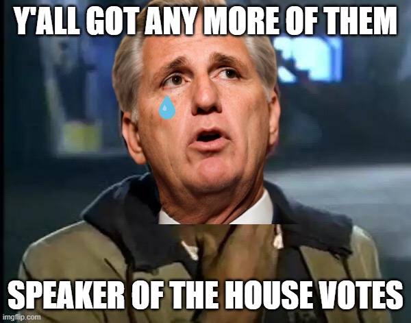 1 more vote | Y'ALL GOT ANY MORE OF THEM; SPEAKER OF THE HOUSE VOTES | image tagged in memes,y'all got any more of that | made w/ Imgflip meme maker