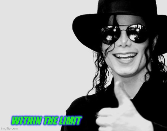 Michael Jackson - Okay Yes Sign | WITHIN THE LIMIT | image tagged in michael jackson - okay yes sign | made w/ Imgflip meme maker