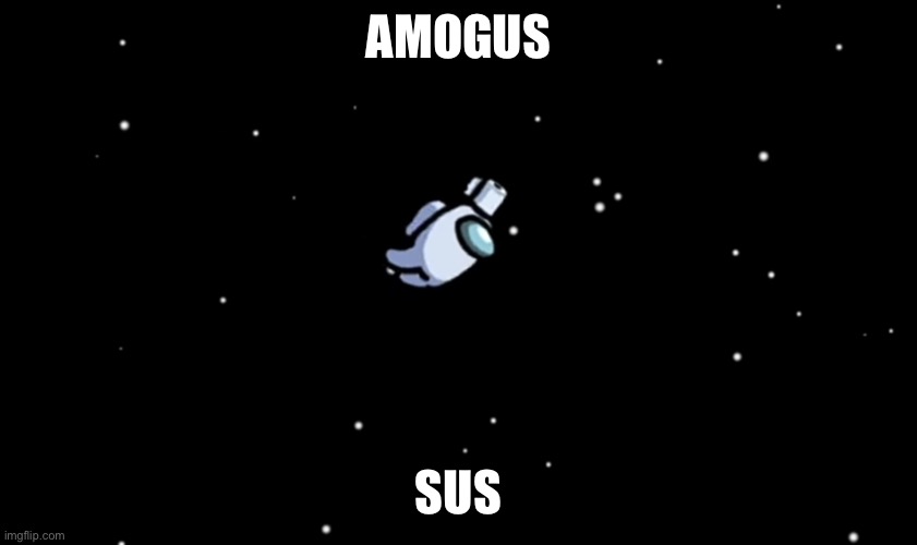 Among Us ejected | AMOGUS SUS | image tagged in among us ejected | made w/ Imgflip meme maker