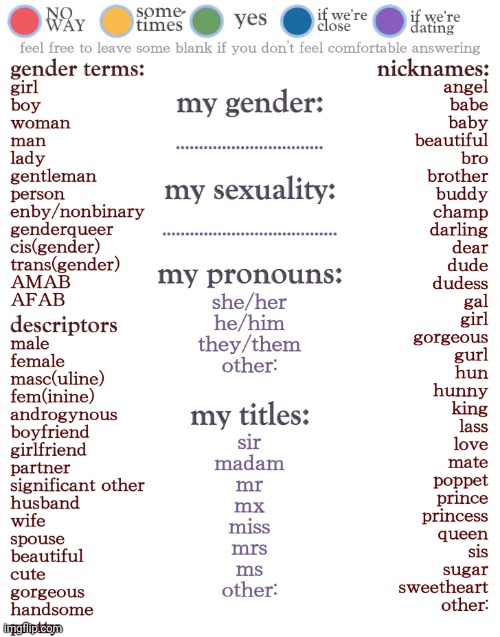 Terms you can call me | image tagged in terms you can call me | made w/ Imgflip meme maker