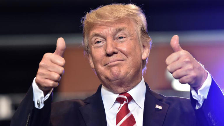 Donald Trump two thumbs up Blank Meme Template