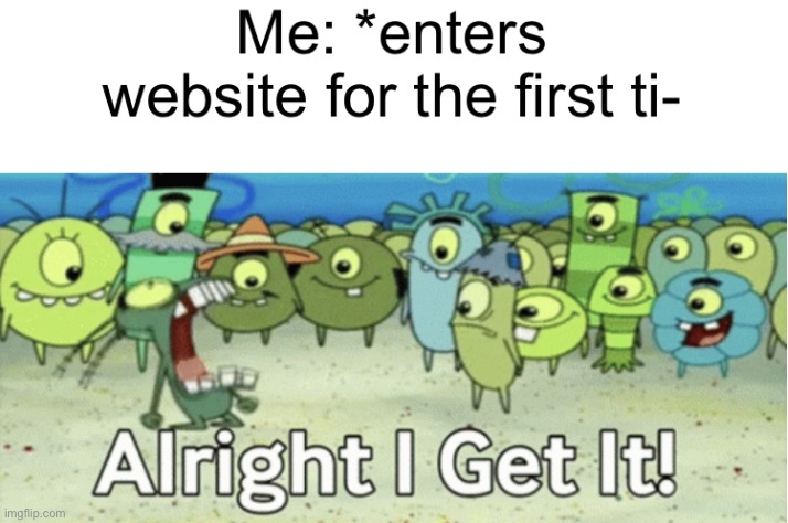 Enter website memes are getting out of hand | image tagged in alright i get it | made w/ Imgflip meme maker