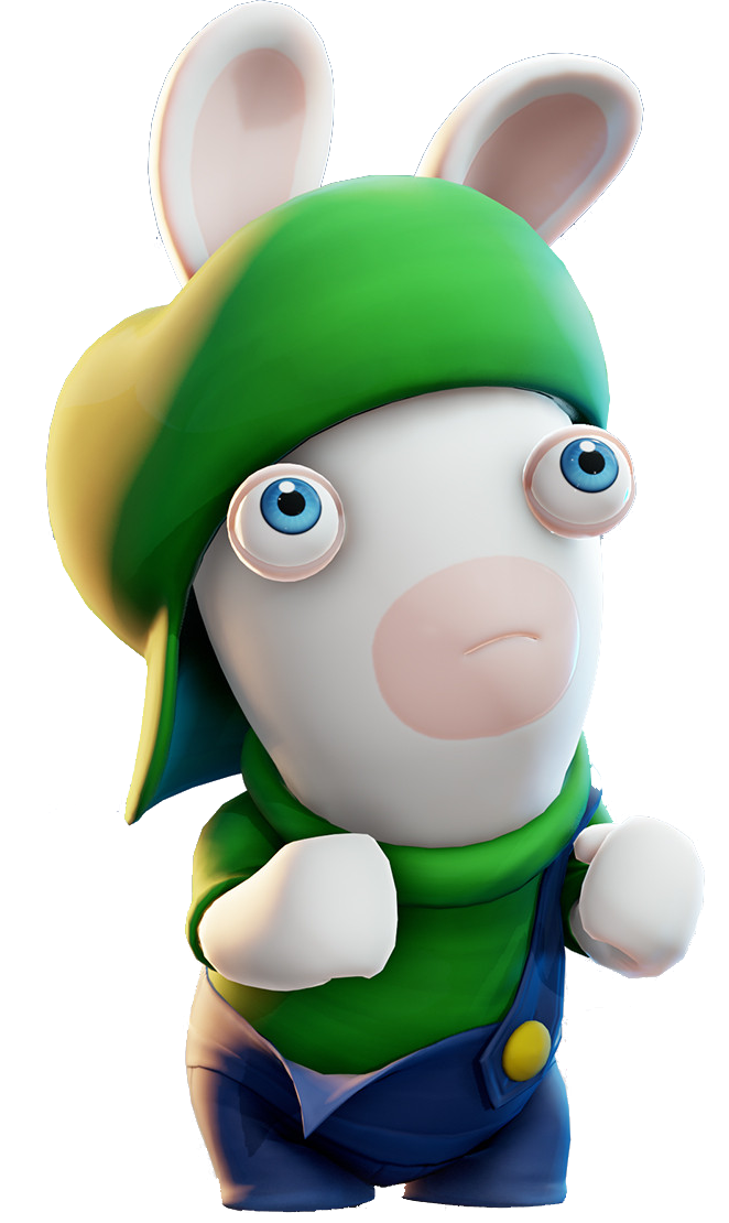 High Quality Rabbid Luigi 2 Blank Meme Template