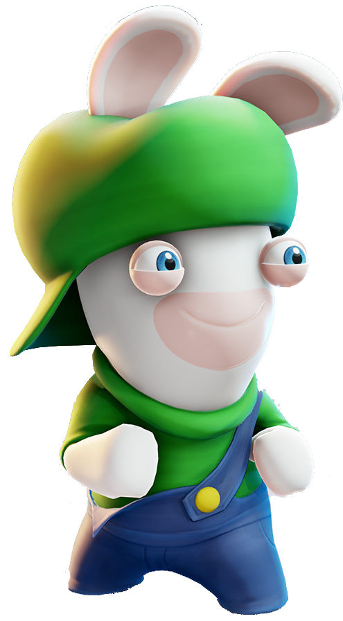 High Quality Rabbid Luigi 3 Blank Meme Template