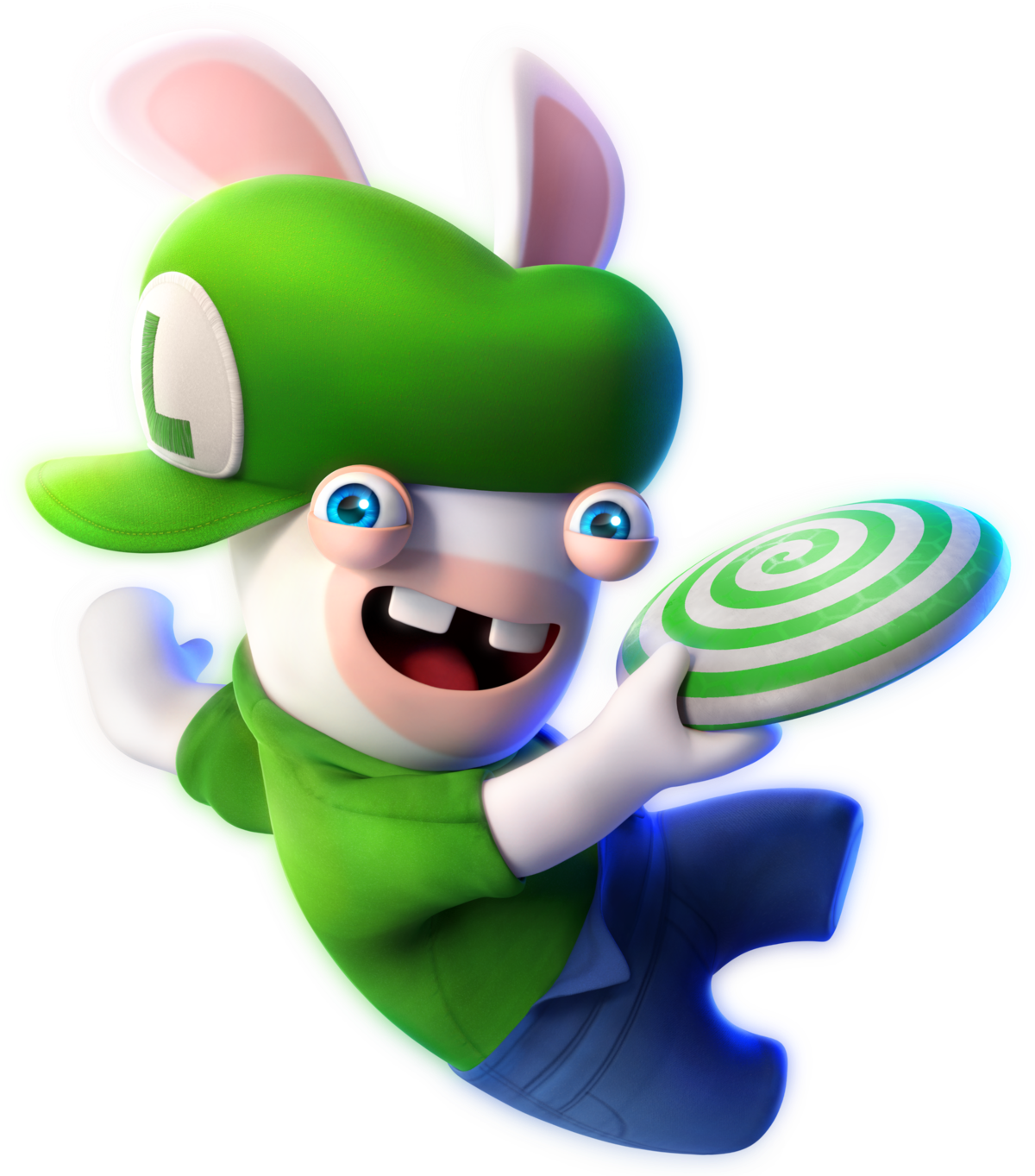 High Quality Rabbid Luigi 4 Blank Meme Template