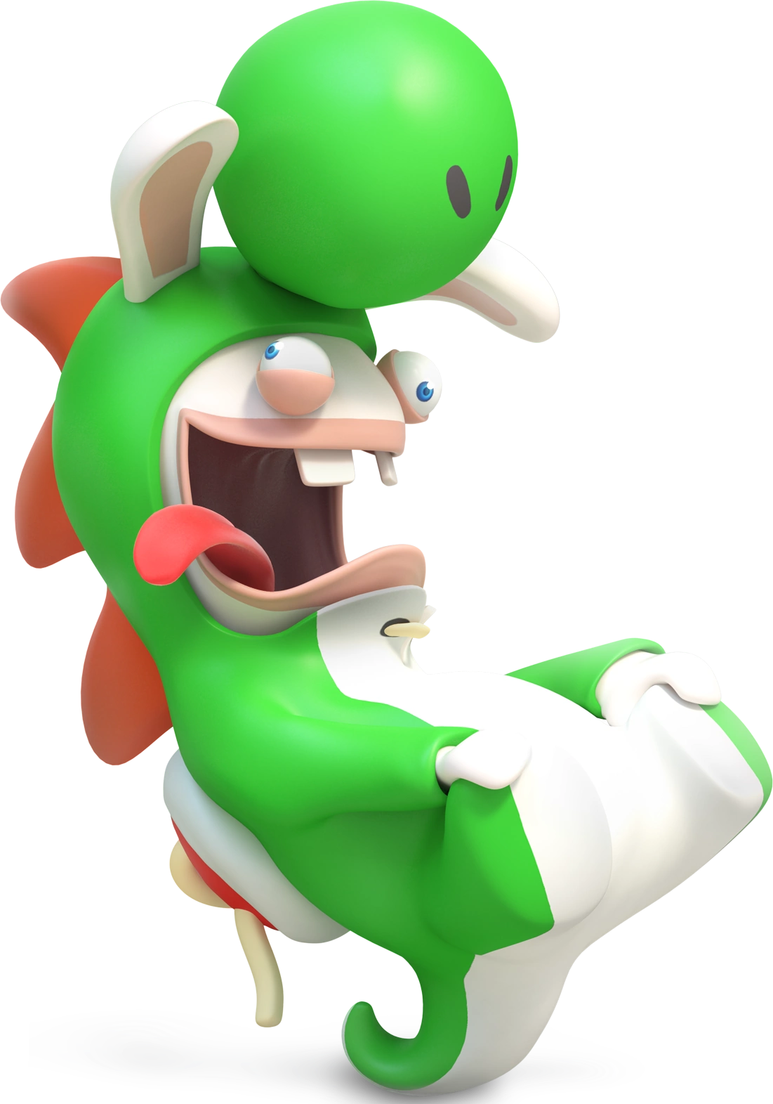 High Quality Rabbid Yoshi 2 Blank Meme Template