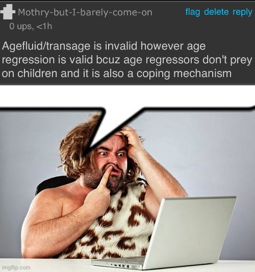 Making fun of someone without replying to their comment because I’m insecure | image tagged in neanderthal cave man trumptard trump voter | made w/ Imgflip meme maker