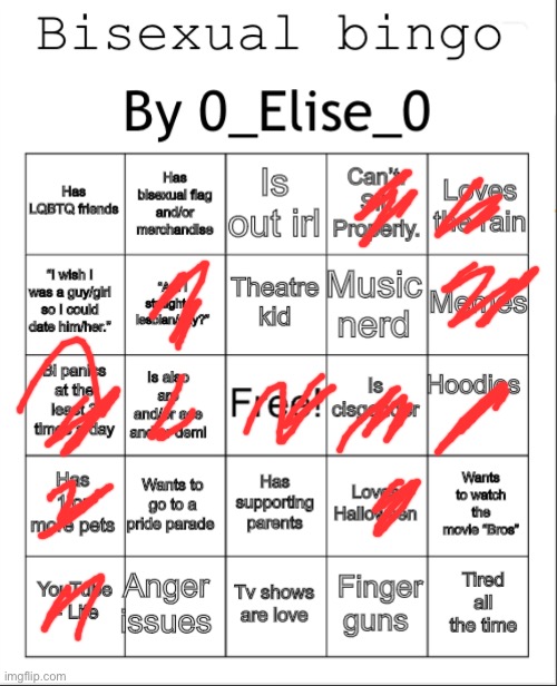 Bisexual bingo | image tagged in bisexual bingo | made w/ Imgflip meme maker