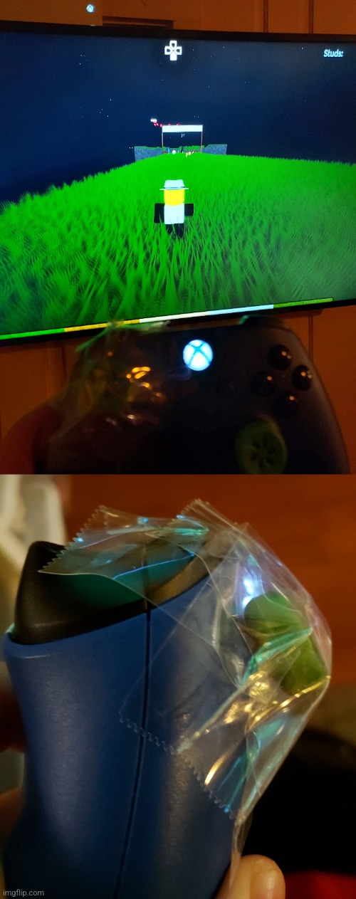 They shouldn't have allowed console. Also I'm halfway | image tagged in roblox,memes,controller | made w/ Imgflip meme maker
