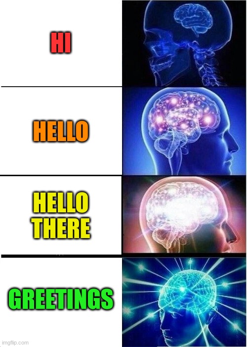 Ways to say greet someone - Imgflip