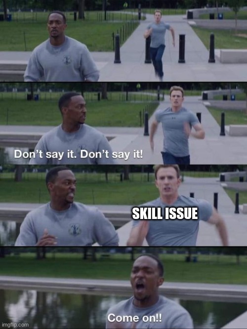 dont say it | SKILL ISSUE | image tagged in dont say it | made w/ Imgflip meme maker