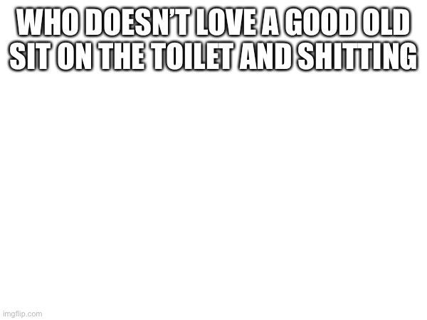 WHO DOESN’T LOVE A GOOD OLD SIT ON THE TOILET AND SHITTING | image tagged in bad luck brian | made w/ Imgflip meme maker