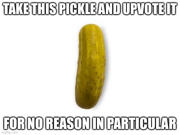 No, his name isn't Rick. | TAKE THIS PICKLE AND UPVOTE IT; FOR NO REASON IN PARTICULAR | image tagged in memes | made w/ Imgflip meme maker