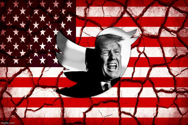 Donald Trump rages on Twitter in front of a broken America | image tagged in donald trump rages on twitter in front of a broken america | made w/ Imgflip meme maker