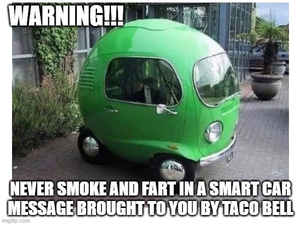 inside a smart car fart