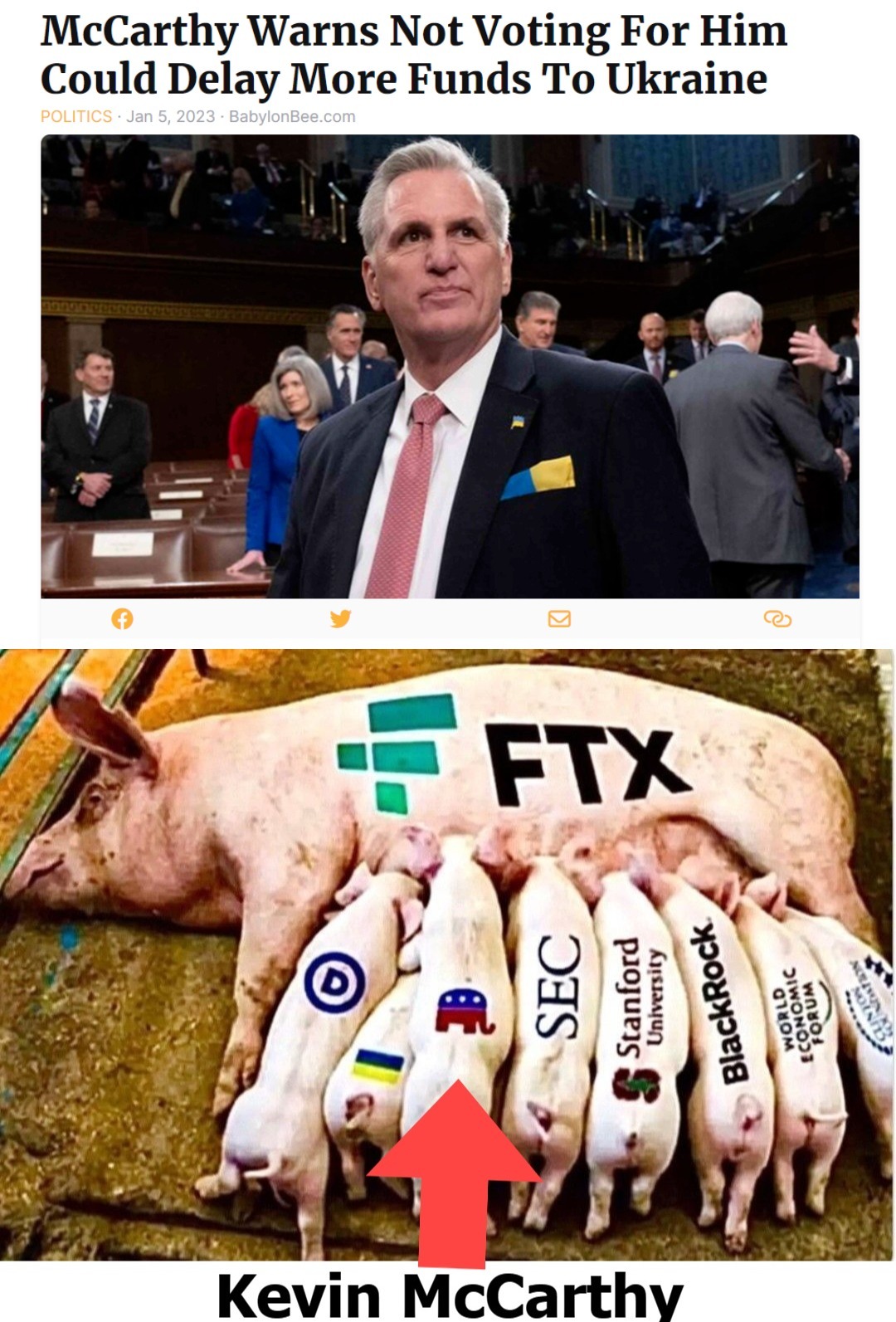 What he really means is that less money will enrich the Uniparty | image tagged in kevin mccarthy,ponzi scheme,ftx,money laundering,government corruption,self promotion | made w/ Imgflip meme maker