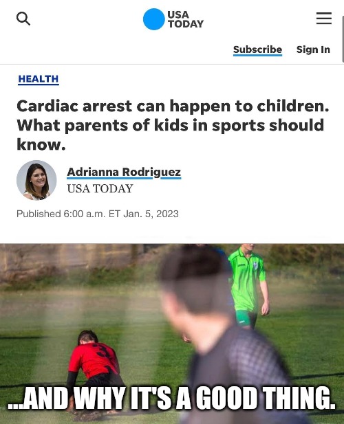 Now they're trying to normalize heart attacks in Sports, to protect the Covid Vaccine. | ...AND WHY IT'S A GOOD THING. | image tagged in memes,politics,sports,covid vaccine,social media,mainstream media | made w/ Imgflip meme maker