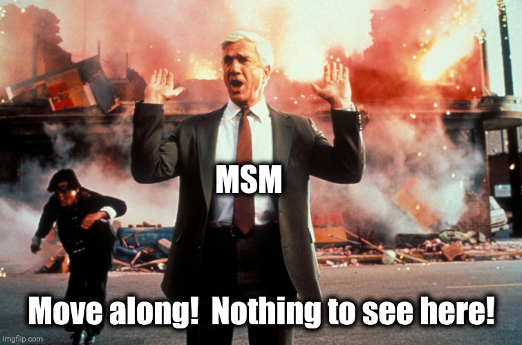 Nothing to see here | MSM Move along!  Nothing to see here! | image tagged in nothing to see here | made w/ Imgflip meme maker