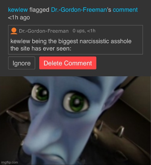image tagged in megamind peeking | made w/ Imgflip meme maker