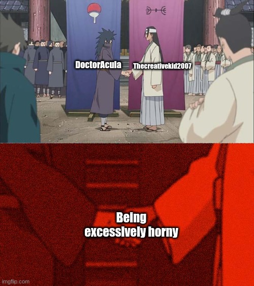 go to horny jail | Thecreativekid2007; DoctorAcula; Being excessively horny | image tagged in stop posting about horny,get a father | made w/ Imgflip meme maker
