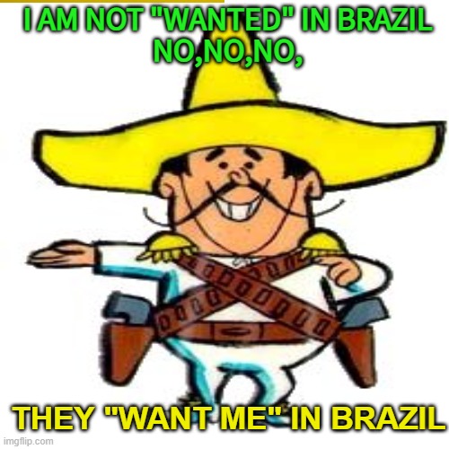 I AM NOT "WANTED" IN BRAZIL
NO,NO,NO, THEY "WANT ME" IN BRAZIL | made w/ Imgflip meme maker