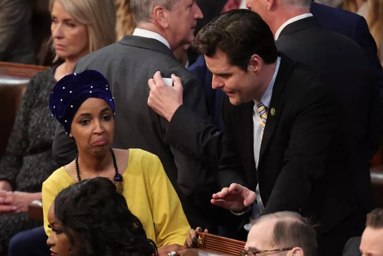 Gaetz and Omar Blank Meme Template