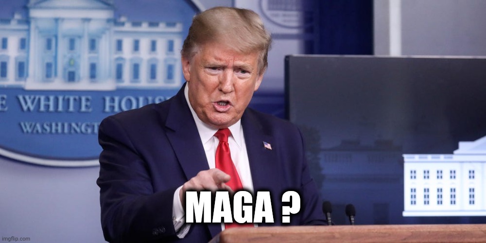 Trump Nasty Question | MAGA ? | image tagged in trump nasty question | made w/ Imgflip meme maker