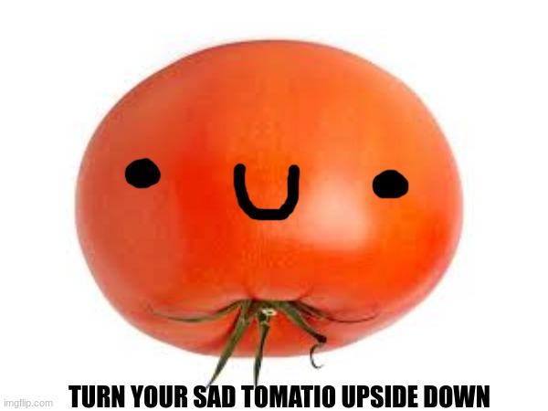 Tamatio | TURN YOUR SAD TOMATIO UPSIDE DOWN | image tagged in sad tomato,tomato | made w/ Imgflip meme maker