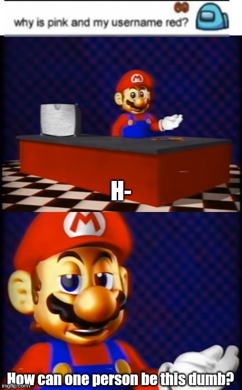 Mario "How can one person be this dumb?" | image tagged in mario how can one person be this dumb | made w/ Imgflip meme maker