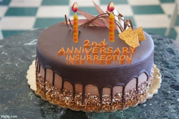 2nd January 6th anniversary insurrection at Mar-a-lago | image tagged in coup,january 6th,donald trump,insurrection,chocolate cake,maga | made w/ Imgflip meme maker