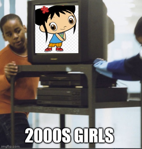 2000s cartoon Stars presenting ni-hao-kailan on CRT | 2000S GIRLS | image tagged in box tv aka crt's,funny memes | made w/ Imgflip meme maker