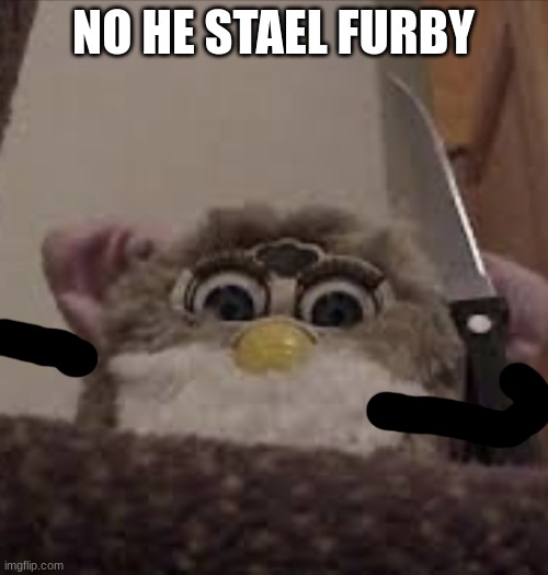 Furby delete this | NO HE STAEL FURBY | image tagged in furby delete this | made w/ Imgflip meme maker