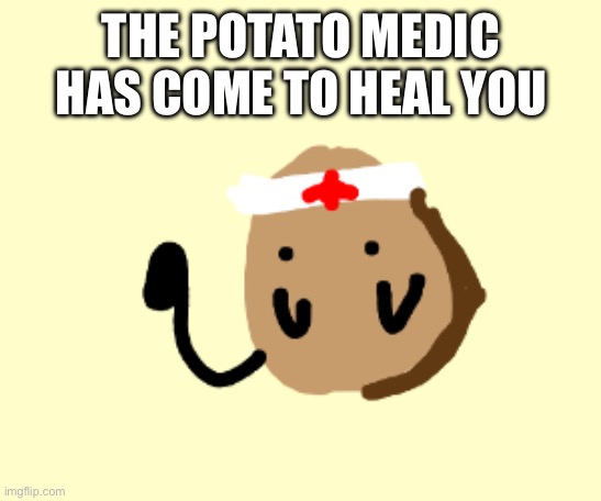 Potato | THE POTATO MEDIC HAS COME TO HEAL YOU | image tagged in fun | made w/ Imgflip meme maker