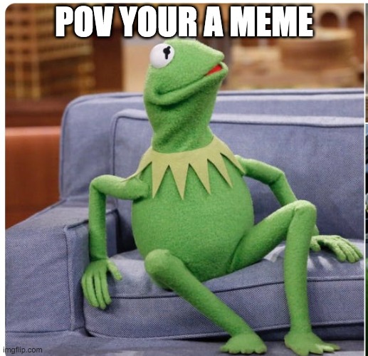 KERMIT | POV YOUR A MEME | image tagged in kermit the frog,expanding brain | made w/ Imgflip meme maker