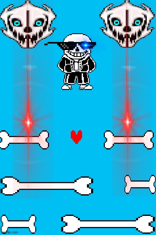 sans with frisk bad time gone insane | image tagged in undertale sans | made w/ Imgflip meme maker