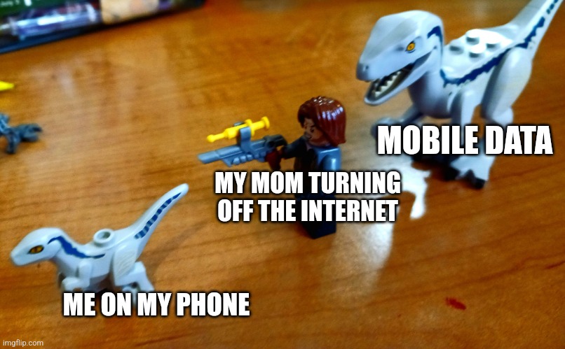 Beta vs Rainn vs Blue | MOBILE DATA; MY MOM TURNING OFF THE INTERNET; ME ON MY PHONE | made w/ Imgflip meme maker