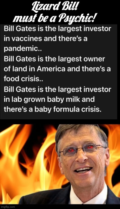 Bill Gates is a psychic | Lizard Bill must be a Psychic! | image tagged in black box,bill gates evil devil | made w/ Imgflip meme maker