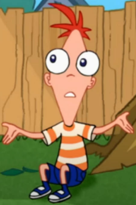 High Quality Front Facing Phineas 1.2 Blank Meme Template