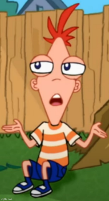 High Quality Front Facing Phineas 1.2 Blank Meme Template