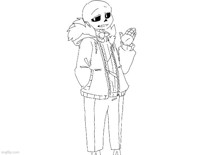 Just a Sans drawing I did. Enjoy and rate it if you want! | made w/ Imgflip meme maker