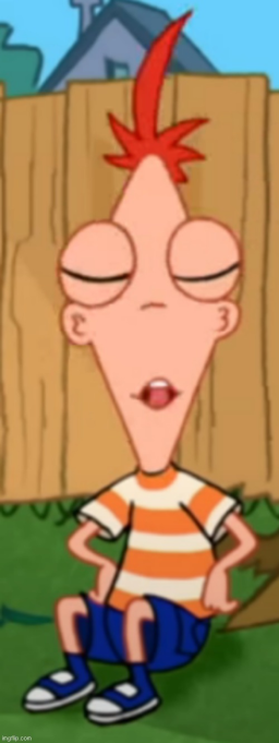 High Quality Front Facing Phineas 1.4 Blank Meme Template