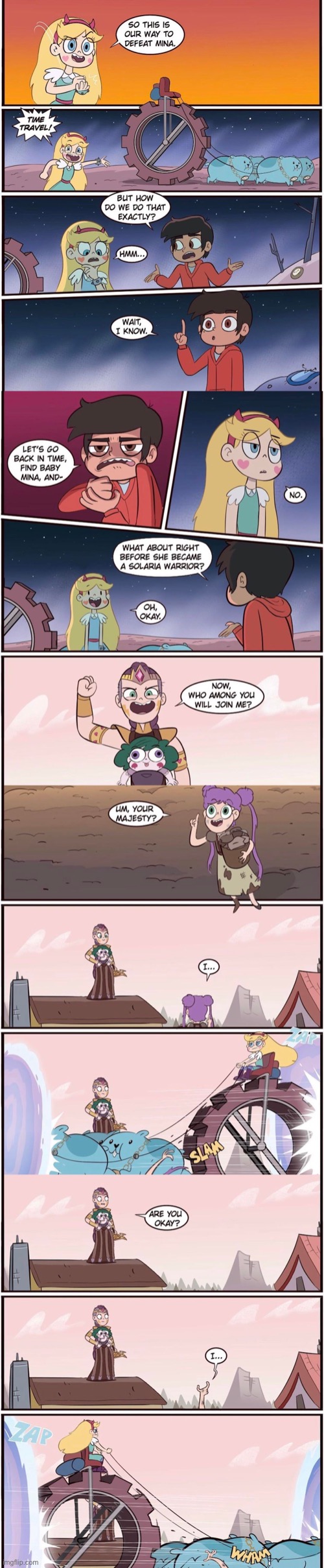 MorningMark - Time Travel | image tagged in time travel,svtfoe,comics/cartoons,star vs the forces of evil,comics,memes | made w/ Imgflip meme maker