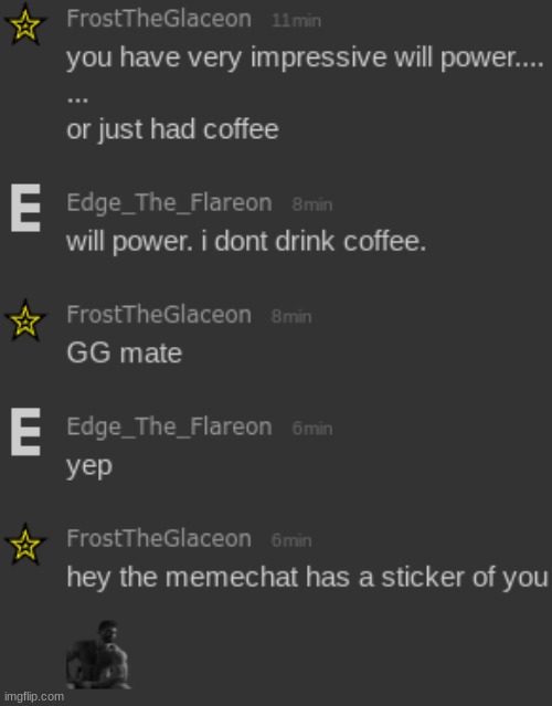 the conversation was about how long im staying up right now (its past midnight) | made w/ Imgflip meme maker