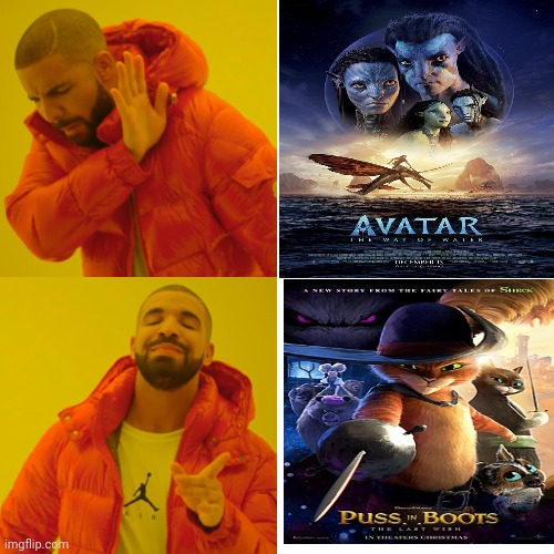 I'm not wrong | image tagged in memes,drake hotline bling,puss in boots,movies,funny | made w/ Imgflip meme maker